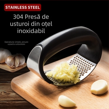 Presă de usturoi manuală din oțel inoxidabil pentru usturoi, storcător de usturoi, ustensile de bucătărie