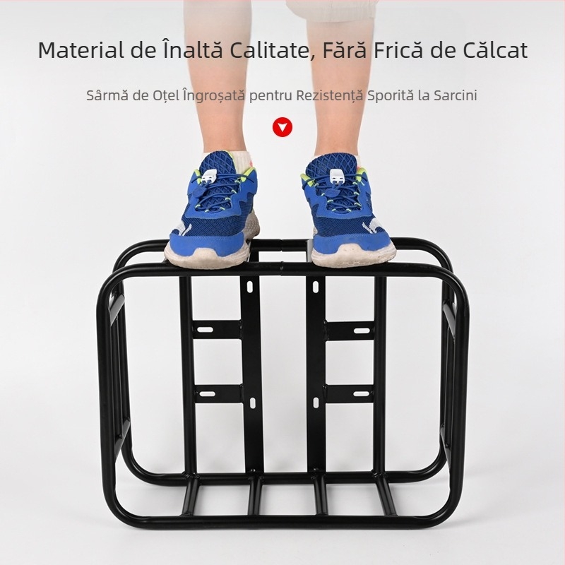 Coș de depozitare pentru biciclete, depozitare spate, albastru, pentru alimente, bară de depozitare a fructelor, colivie metalică pentru animale de companie