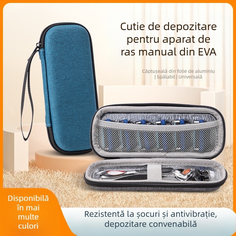 Geantă cosmetică manuală Eva Razor, geantă termică pentru aparate de ras Gillette Labs, cutie de depozitare universală pentru aparate de ras de modă veche