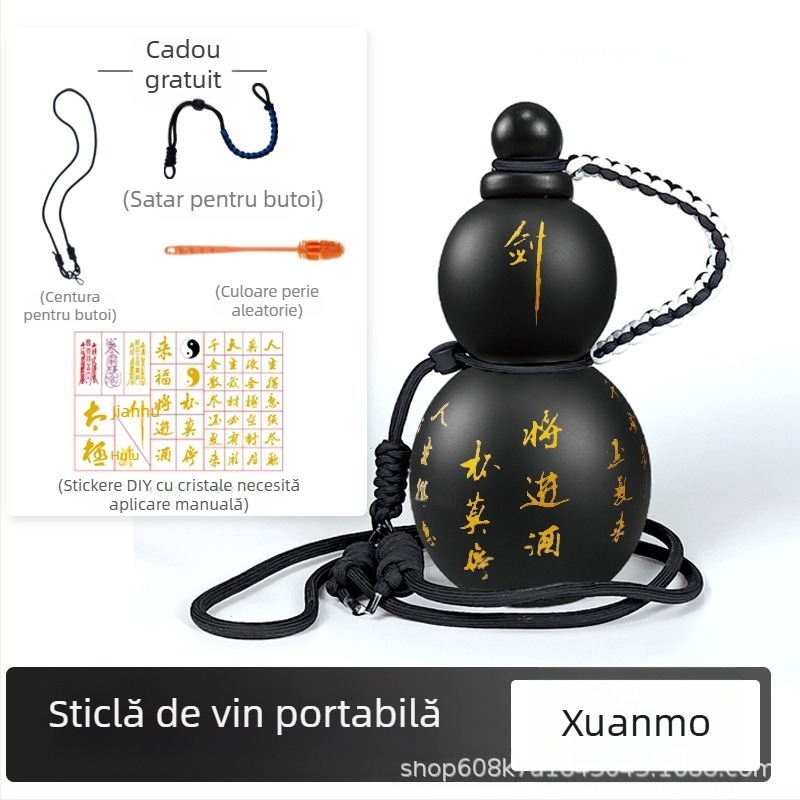 Cană de apă portabilă din plastic, dovleac, valoare ridicată a culorii, sticlă de apă portabilă nouă la temperatură înaltă, creativă antică