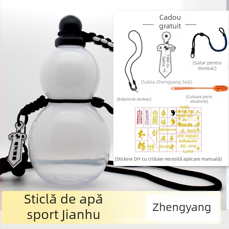 Cană de apă portabilă din plastic, dovleac, valoare ridicată a culorii, sticlă de apă portabilă nouă la temperatură înaltă, creativă antică