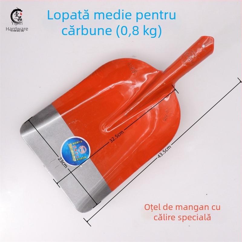Lopată agricolă din oțel mare, lopată din oțel mangan, lopată pătrată, lopată ascuțită, lopată străină, șantier de pod, lopată de grădină cu ascuțit pentru cărbune în aer liber
