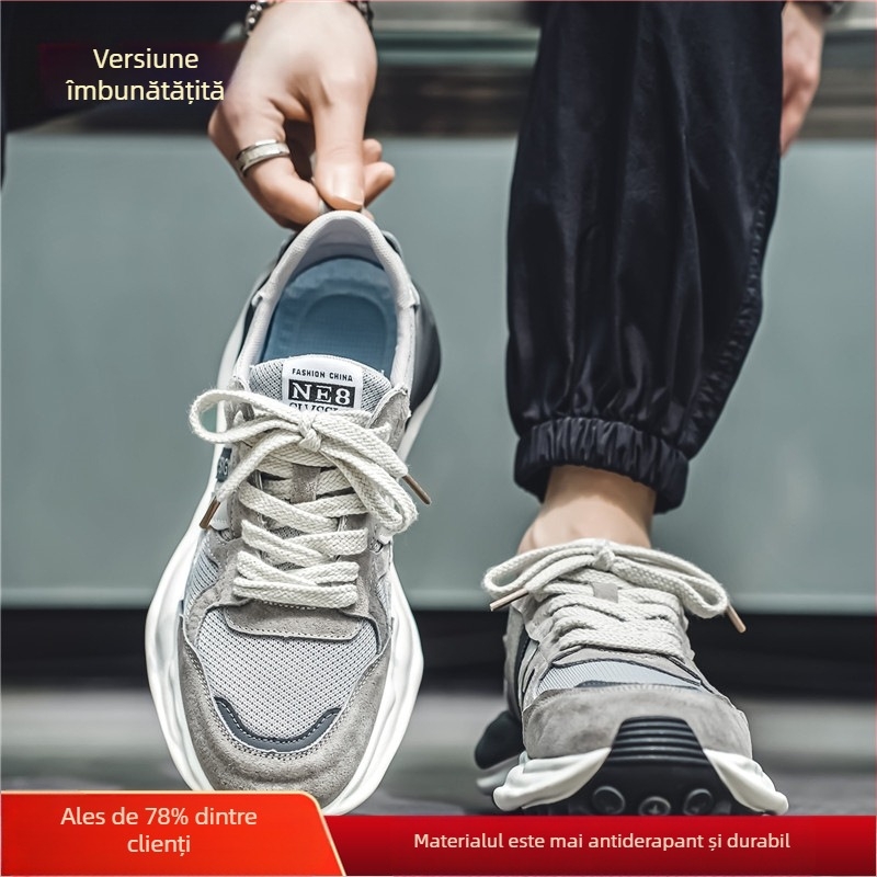 Pantofi sport Putian pentru bărbați, pantofi de iarnă cu plasă de nișă, pantofi sport pentru tineri, casual, cu talpă moale, ușori, pentru alergare, la modă, toamna și iarna