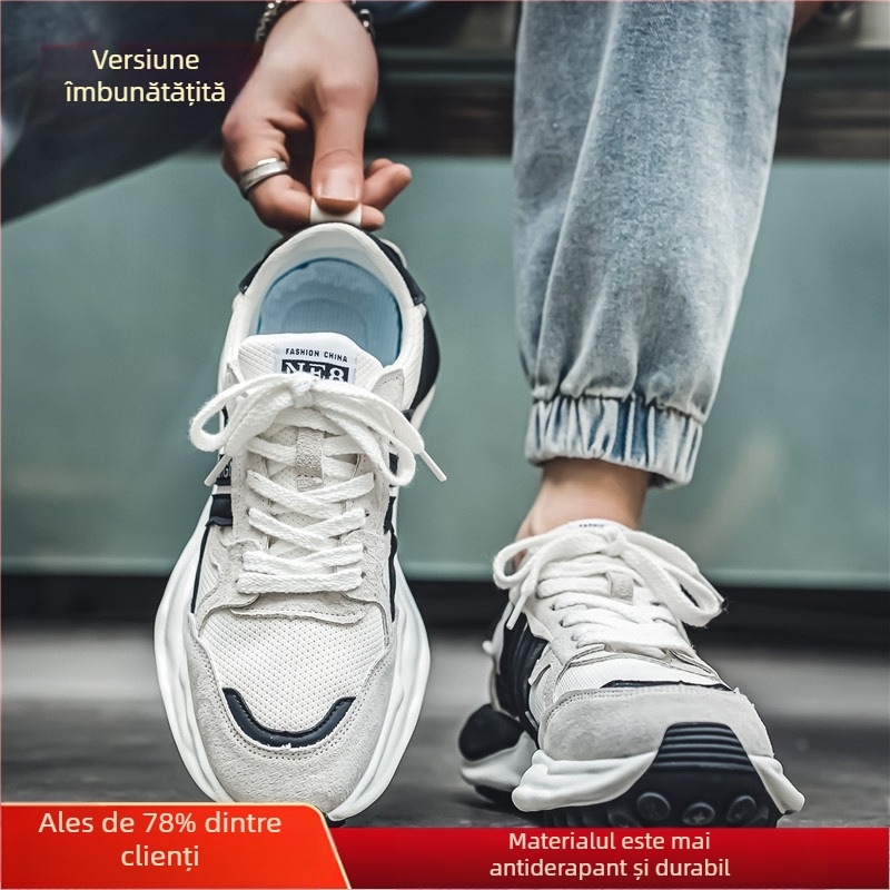 Pantofi sport Putian pentru bărbați, pantofi de iarnă cu plasă de nișă, pantofi sport pentru tineri, casual, cu talpă moale, ușori, pentru alergare, la modă, toamna și iarna