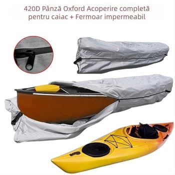Husă impermeabilă Amazon Cross Border pentru caiac în aer liber, 420D, din pânză Oxford, impermeabilă pentru canoe, geantă de protecție solară, husă pentru barcă