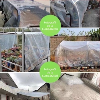Pânză impermeabilă din plastic PE, pânză impermeabilă transparentă acoperită cu margini, comerț exterior, folie termoizolantă rezistentă la ploaie, folie impermeabilă pentru flori suculente Amazon