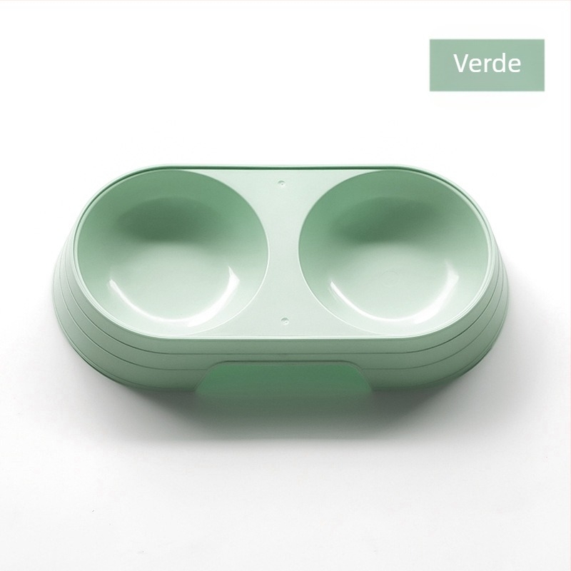 Bol anti-șoc pentru câini, sursă de fabrică, bol dublu, bol rotund pentru pisici, ușor de curățat, bol simplu din plastic îngroșat, bol pentru animale de companie