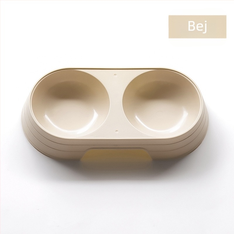 Bol anti-șoc pentru câini, sursă de fabrică, bol dublu, bol rotund pentru pisici, ușor de curățat, bol simplu din plastic îngroșat, bol pentru animale de companie