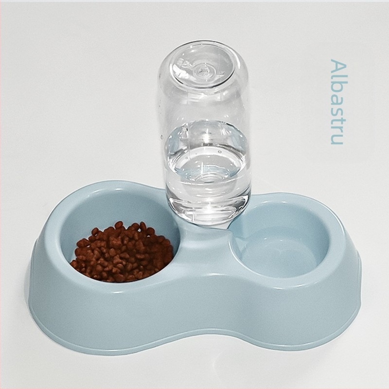 Bol anti-șoc pentru câini, sursă de fabrică, bol dublu, bol rotund pentru pisici, ușor de curățat, bol simplu din plastic îngroșat, bol pentru animale de companie
