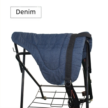 Șaua de călărie cu pedală Battleback Pad bumbac denim respirabil absorbant al transpirației sertar ecvestru Horse Factory