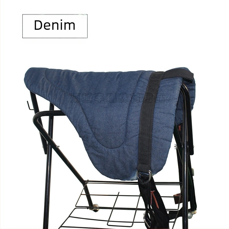 Șaua de călărie cu pedală Battleback Pad bumbac denim respirabil absorbant al transpirației sertar ecvestru Horse Factory