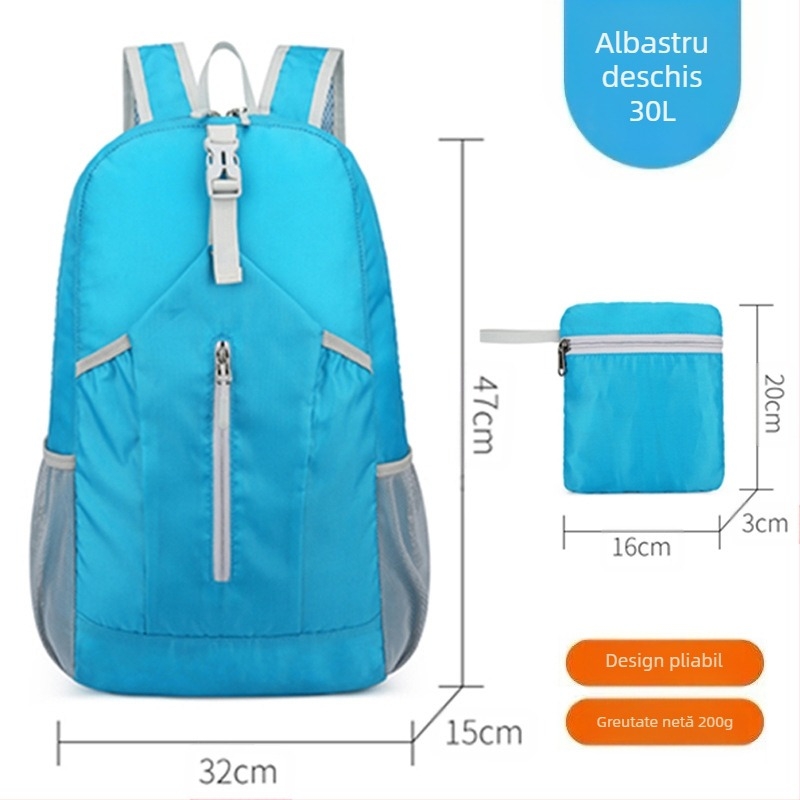 Rucsac pliabil în aer liber unisex pentru alpinism, geantă casual de călătorie portabilă mică, rucsac din piele, nou