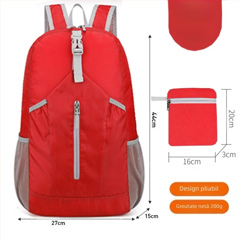 Rucsac pliabil în aer liber unisex pentru alpinism, geantă casual de călătorie portabilă mică, rucsac din piele, nou