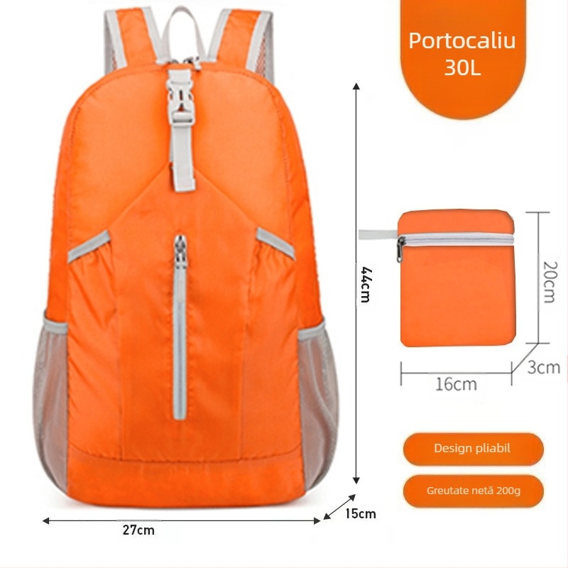 Rucsac pliabil în aer liber unisex pentru alpinism, geantă casual de călătorie portabilă mică, rucsac din piele, nou