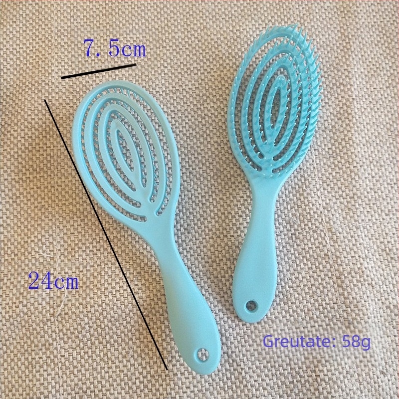 Vânzare fierbinte pieptene cu coaste goale pieptene de masaj oval macaron culoare pieptene cu bobină de țânțari pieptene de imprimare a logo-ului pieptene din plastic en-gros