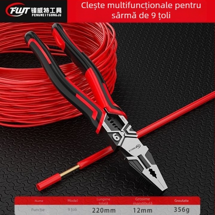 Clește multifuncțional Feng Witt, clește de dezizolat sârmă, menghină de la unu la cinci, tăietor de sârmă pentru electrician, clemă de sârmă