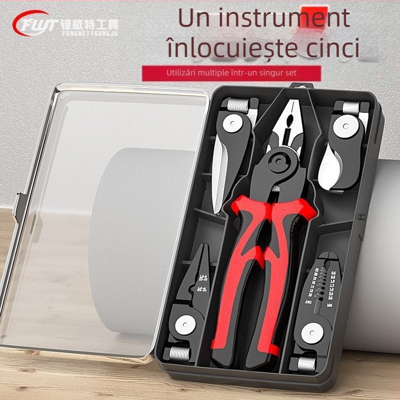 Clește multifuncțional Feng Witt, clește de dezizolat sârmă, menghină de la unu la cinci, tăietor de sârmă pentru electrician, clemă de sârmă