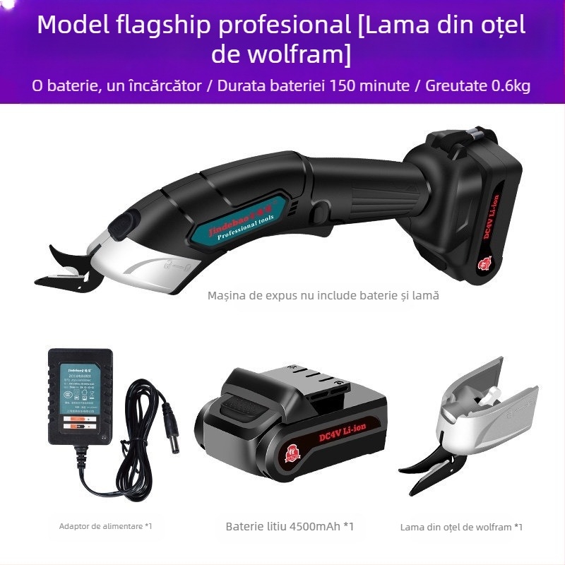 Foarfece electrice electrice pentru tăierea pânzei, foarfece portabile, pentru îmbrăcăminte, carton, covor, piele, țesătură, mașină de tăiat pânze mici