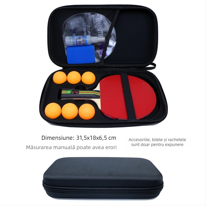 Geantă de rachetă de tenis de masă transfrontalieră, de vânzare fierbinte, sport, portabilă, cu carcasă rigidă anti-cădere, rezistentă la uzură, 2 genți de depozitare EVA, produs nou