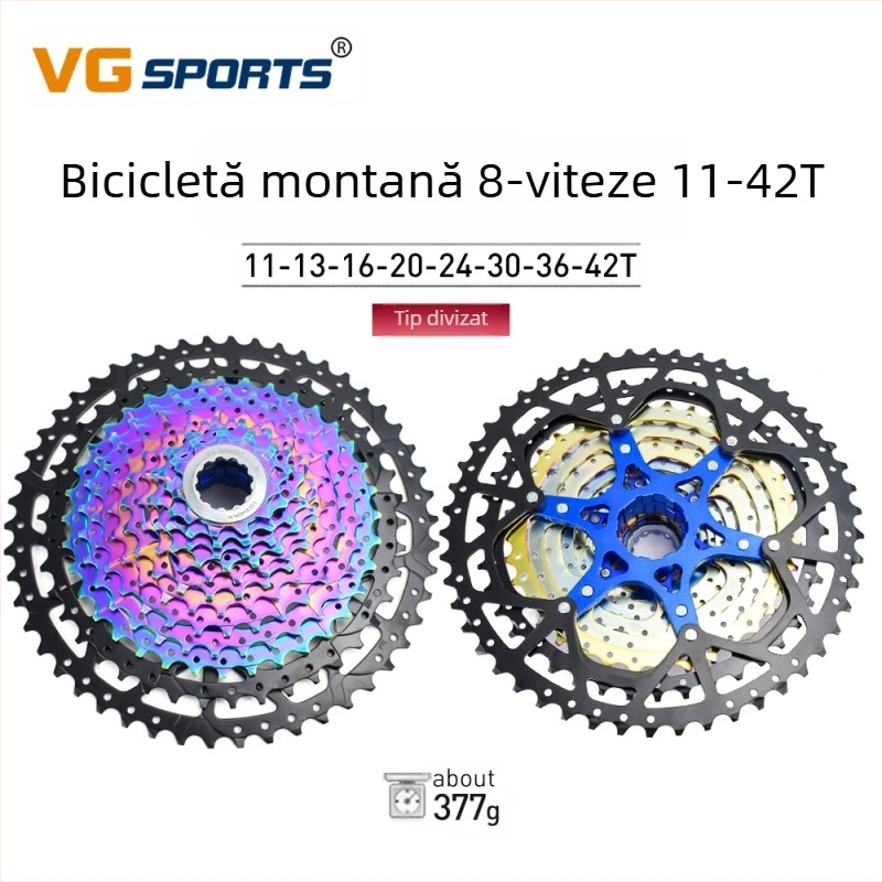 VG Sports 8/9/10/11/12 viteze, ușoare și colorate, casetă pentru biciclete de munte, volantă split, 12 viteze, 50