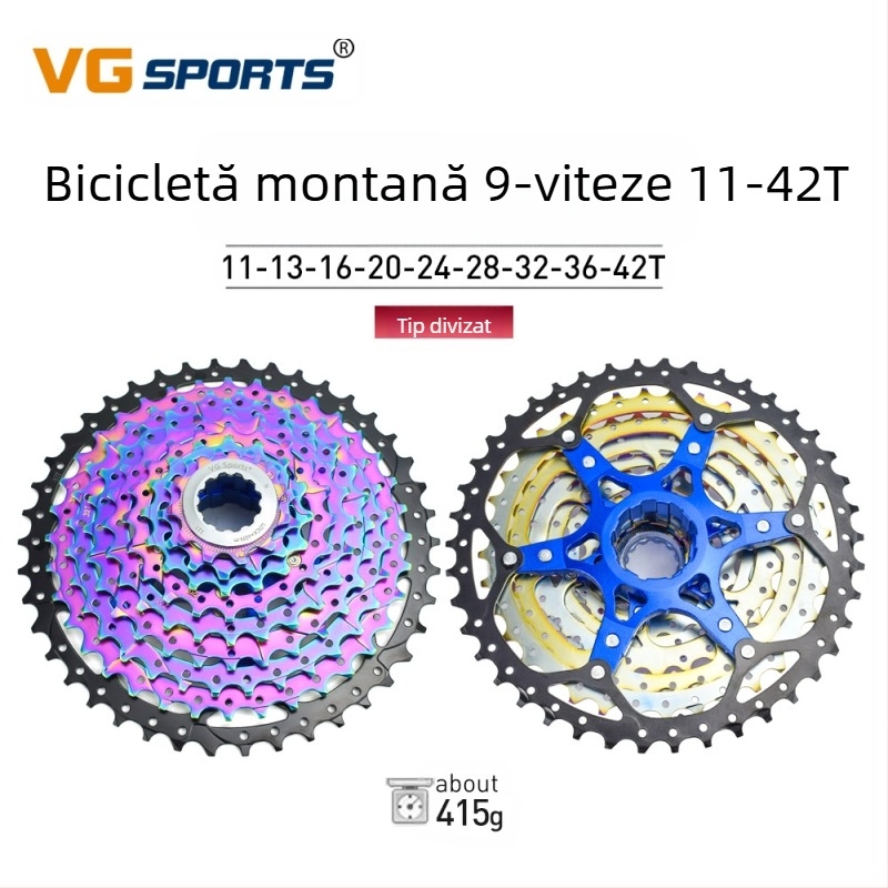 VG Sports 8/9/10/11/12 viteze, ușoare și colorate, casetă pentru biciclete de munte, volantă split, 12 viteze, 50
