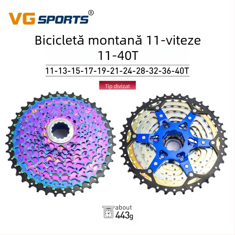 VG Sports 8/9/10/11/12 viteze, ușoare și colorate, casetă pentru biciclete de munte, volantă split, 12 viteze, 50