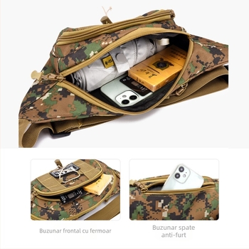 Geantă de talie nouă pentru bărbați și femei, geantă crossbody multifuncțională pentru sporturi în aer liber, portofel pentru monede pentru telefon mobil, trend en-gros