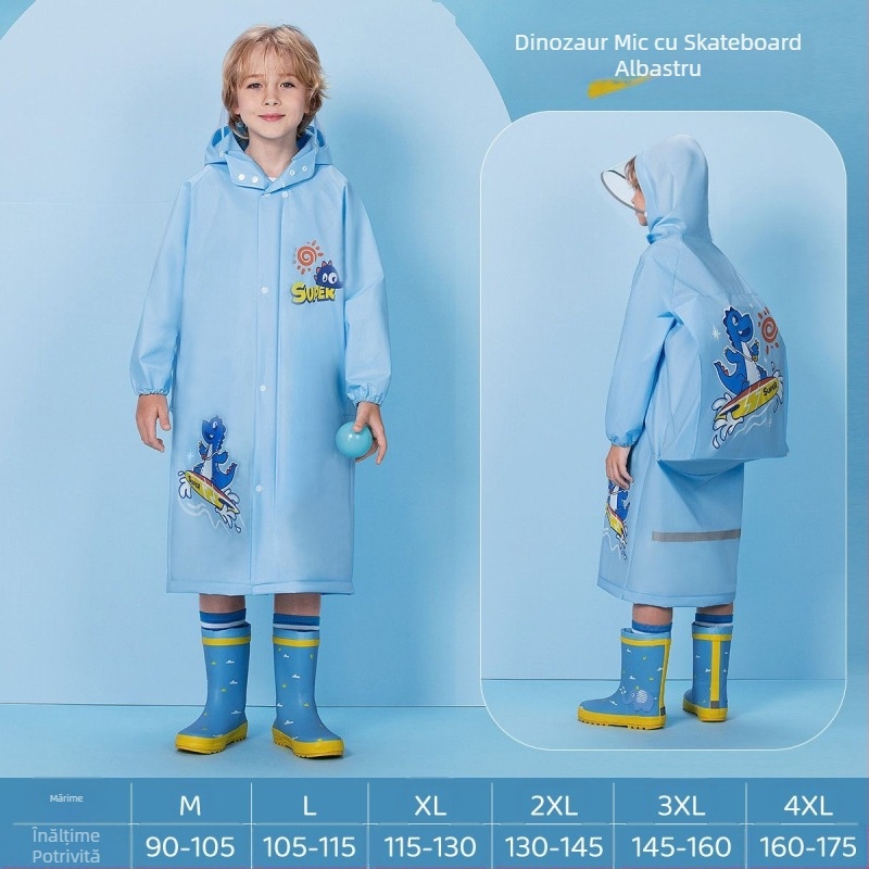 Pelerina de ploaie pentru copii, poncho cu desene animate, pentru grădiniță, școală primară, cu ghiozdan, scaun, băieți și fete, pelerina de ploaie, en-gros