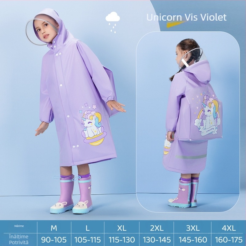 Pelerina de ploaie pentru copii, poncho cu desene animate, pentru grădiniță, școală primară, cu ghiozdan, scaun, băieți și fete, pelerina de ploaie, en-gros