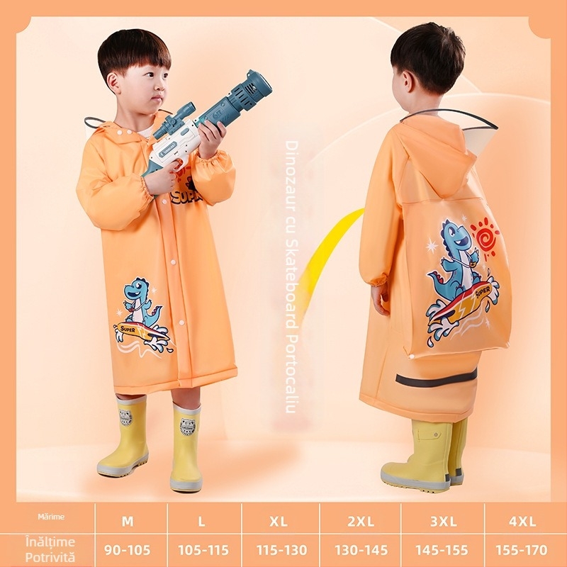 Pelerina de ploaie pentru copii, poncho cu desene animate, pentru grădiniță, școală primară, cu ghiozdan, scaun, băieți și fete, pelerina de ploaie, en-gros