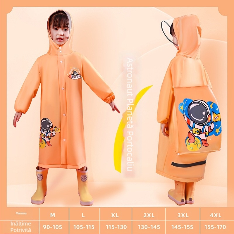 Pelerina de ploaie pentru copii, poncho cu desene animate, pentru grădiniță, școală primară, cu ghiozdan, scaun, băieți și fete, pelerina de ploaie, en-gros