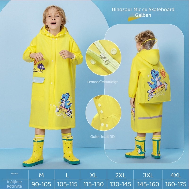 Pelerina de ploaie pentru copii, poncho cu desene animate, pentru grădiniță, școală primară, cu ghiozdan, scaun, băieți și fete, pelerina de ploaie, en-gros
