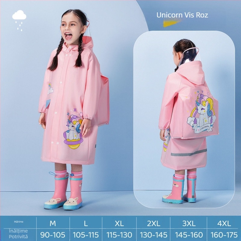Pelerina de ploaie pentru copii, poncho cu desene animate, pentru grădiniță, școală primară, cu ghiozdan, scaun, băieți și fete, pelerina de ploaie, en-gros