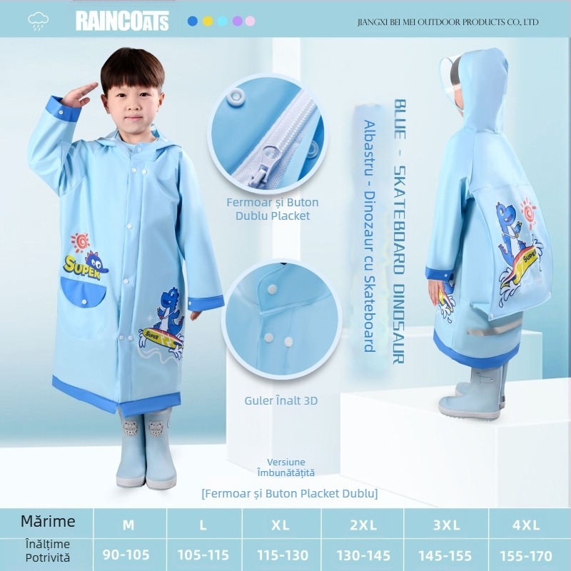 Pelerina de ploaie pentru copii, poncho cu desene animate, pentru grădiniță, școală primară, cu ghiozdan, scaun, băieți și fete, pelerina de ploaie, en-gros