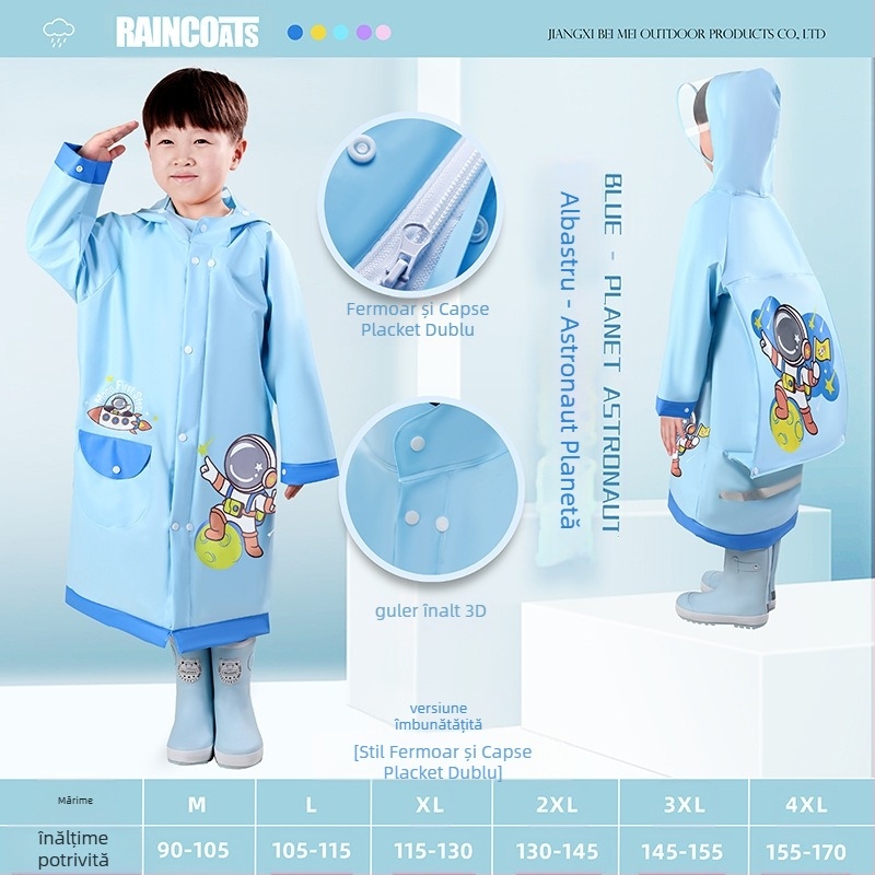 Pelerina de ploaie pentru copii, poncho cu desene animate, pentru grădiniță, școală primară, cu ghiozdan, scaun, băieți și fete, pelerina de ploaie, en-gros
