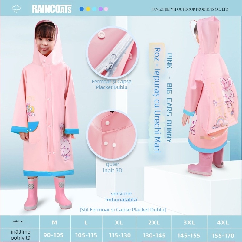 Pelerina de ploaie pentru copii, poncho cu desene animate, pentru grădiniță, școală primară, cu ghiozdan, scaun, băieți și fete, pelerina de ploaie, en-gros