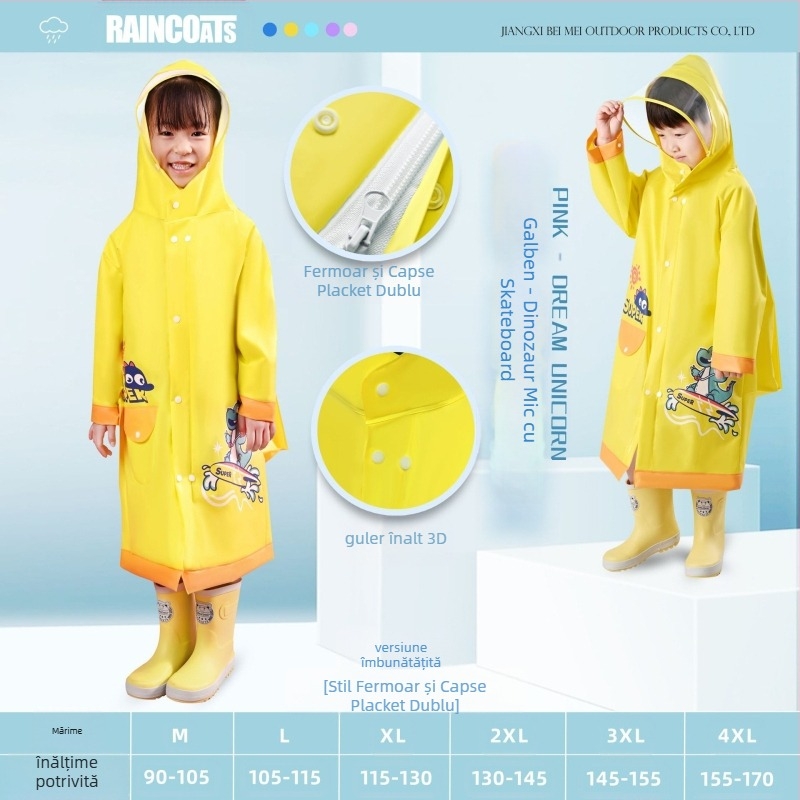Pelerina de ploaie pentru copii, poncho cu desene animate, pentru grădiniță, școală primară, cu ghiozdan, scaun, băieți și fete, pelerina de ploaie, en-gros