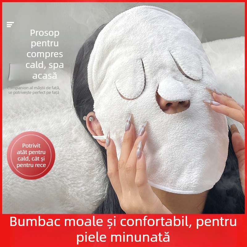 Gemeng compresă caldă prosop urechi-agățător moale piele-prietenoasă încălzire cu abur rece și cald compresă prosop față compresă umedă piele-umplere prosop față