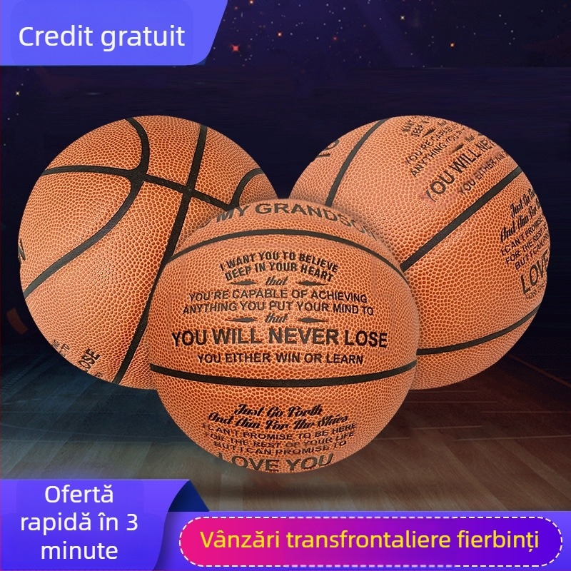 Producător en-gros, minge de baschet PU absorbantă de transpirație nr. 7, minge standard pentru studenți din campus, poate fi imprimată cu logo-ul Dropshipping