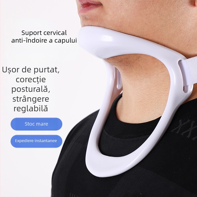 Dispozitiv de tracțiune pentru gât pentru uz casnic, corector de înclinare înainte a coloanei cervicale pentru gât și umăr, instrument de susținere a gâtului pentru corectarea posturii pentru persoanele care petrec mult timp privind în jos