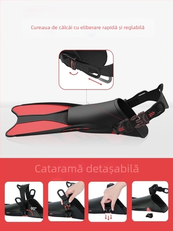 Labe de înot reglabile, labe de înot universale și snorkeling pentru adulți și copii, echipament de accelerare asistată pentru scufundări adânci