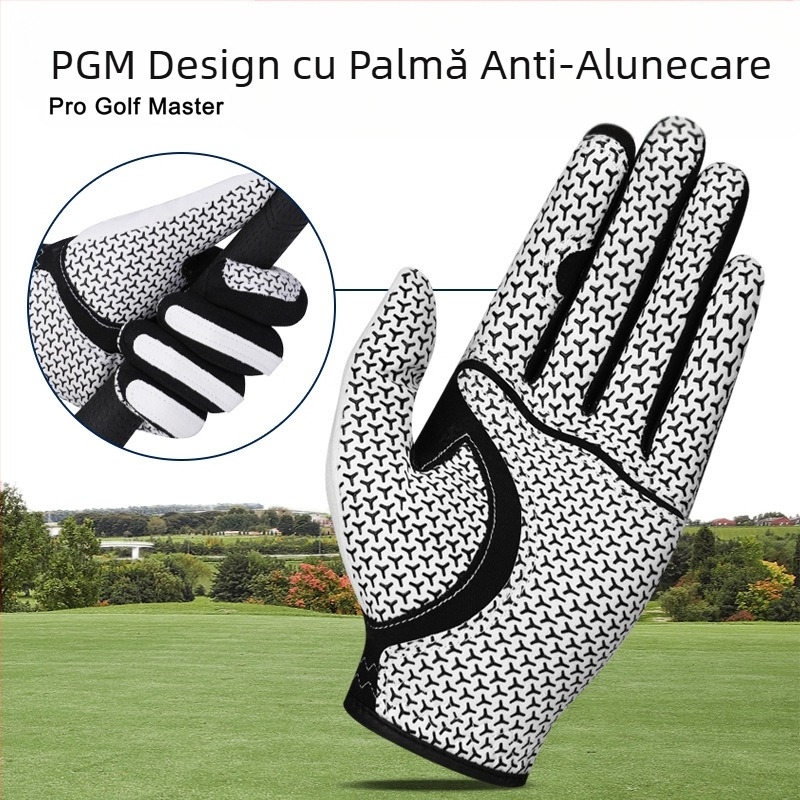 Mănuși de golf PGM pentru bărbați, mănuși magice elastice, antiderapante, respirabile, ultrafine, din pânză, pentru mâinile stânga și dreapta