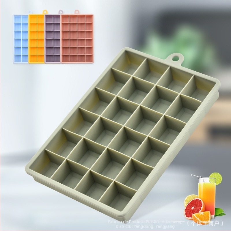 Transfrontalieră pătrată silicon Ice Cube 24 grilă uz casnic înghețată mucegai alimentar grad Creative DIY Ice Maker Ice Cube mucegai