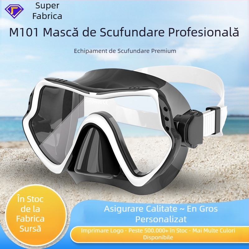 Oglindă de snorkeling cu câmp vizual ultra larg, oglindă integrată pentru scufundări pentru adulți, oglindă de scufundări libere din silicon lichid, în stoc