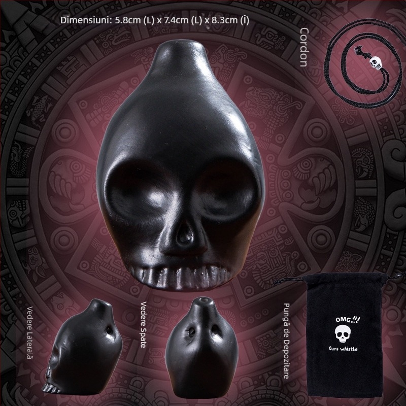 Ocarina Decompresie Jucărie Fantomă Chemare Fluier Halloween Aztec Moarte Fluier Demon Horror Scream Flaut Divertisment