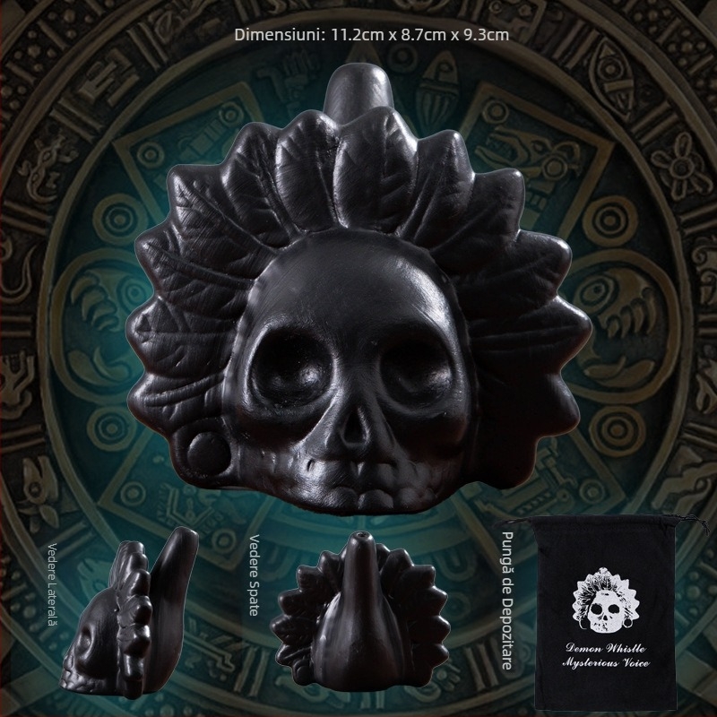 Ocarina Decompresie Jucărie Fantomă Chemare Fluier Halloween Aztec Moarte Fluier Demon Horror Scream Flaut Divertisment