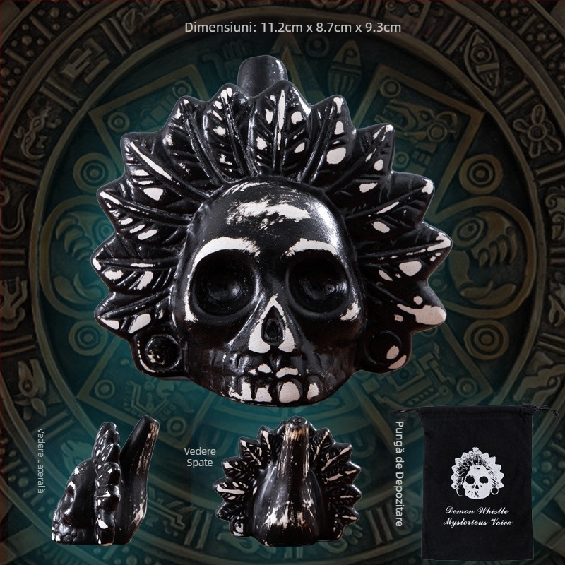 Ocarina Decompresie Jucărie Fantomă Chemare Fluier Halloween Aztec Moarte Fluier Demon Horror Scream Flaut Divertisment