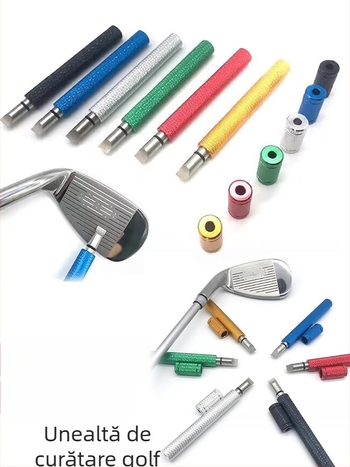 Cuțit de curățare din aliaj de aluminiu pentru golf, cuțit de curățare a canelurilor pentru capul clubului, curățător de șanțuri, accesorii pentru instrumente de curățare a golfului