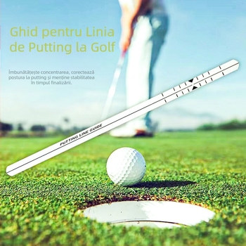 Accesorii de golf de vânzare fierbinte, antrenor de traiectorie pentru putting, dispozitiv de antrenament interior, riglă, accesorii de antrenament pentru swing, putting de precizie