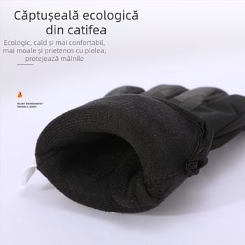 Mănuși de călărie calde de toamnă și de iarnă, antiderapante, impermeabile, cu ecran tactil, pentru exterior, alpinism, schi, ciclism, alpinism, rezistente la vânt, din catifea